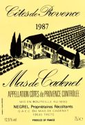 Provence-Mas de Cadenet 1987